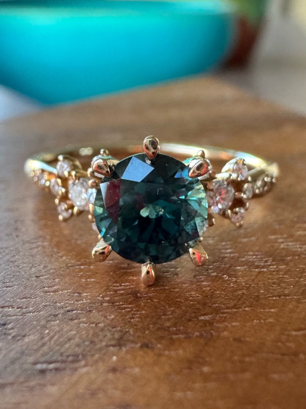 Sofia Zakia Custom Sapphire Tethys Ring Size 6